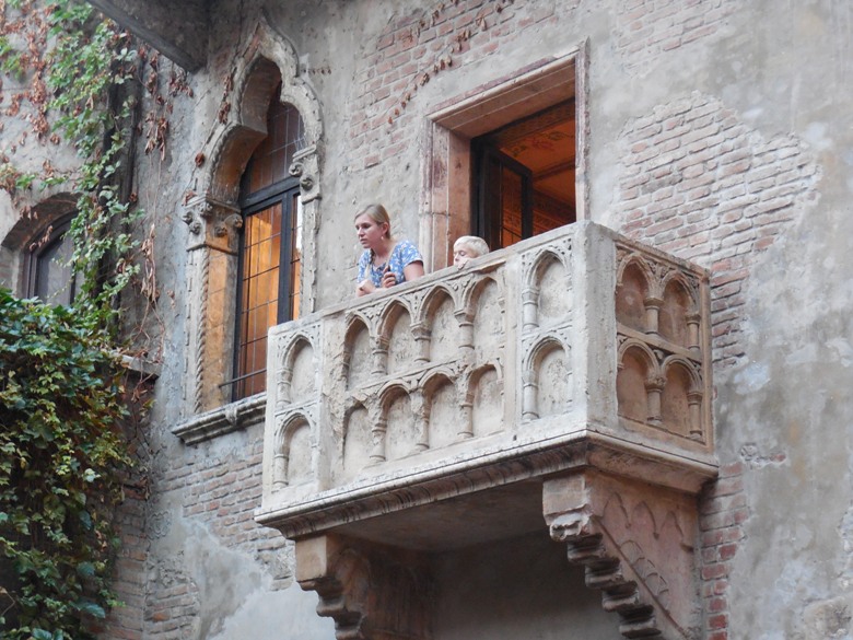 Juliet's fake balcony in Veronna Italy