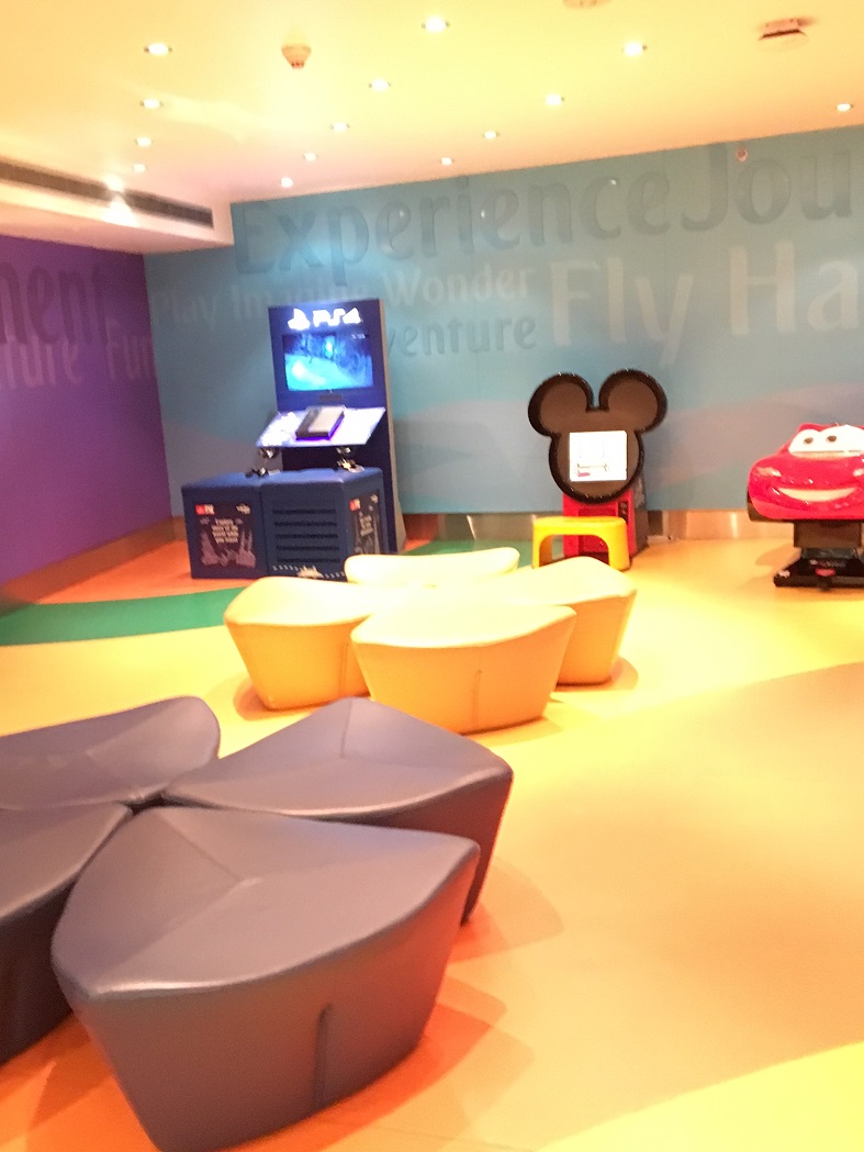 KIds play area in Emirates Business Class lounge Dubai