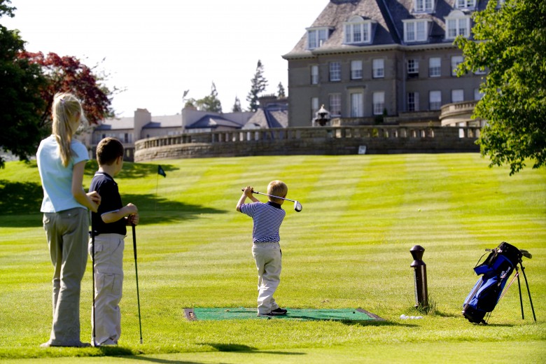Kids golfing at Gleneagles