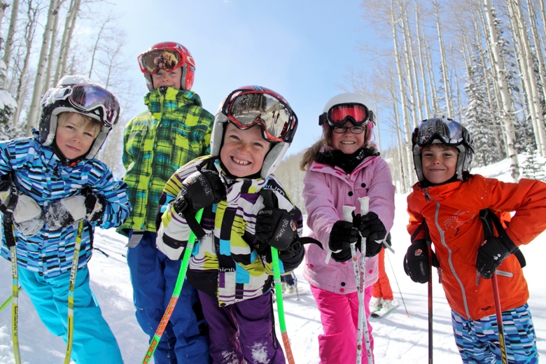 Kids skiing at Deer Valley
