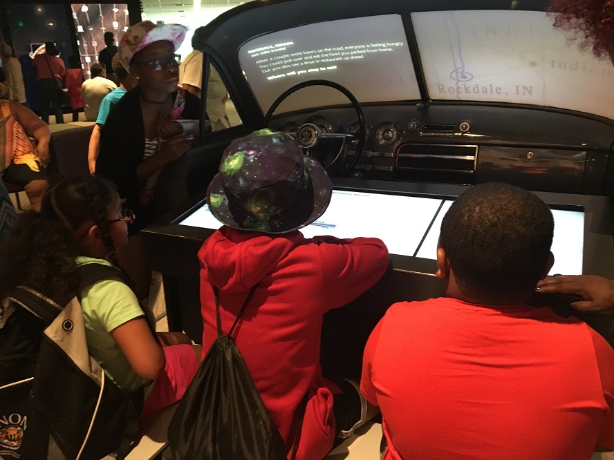 Kids take a “drive” at the National Museum of African American History and Culture, but must choose the right road to take
