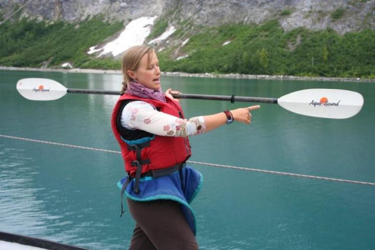 Learning how to kayak among ice bergs