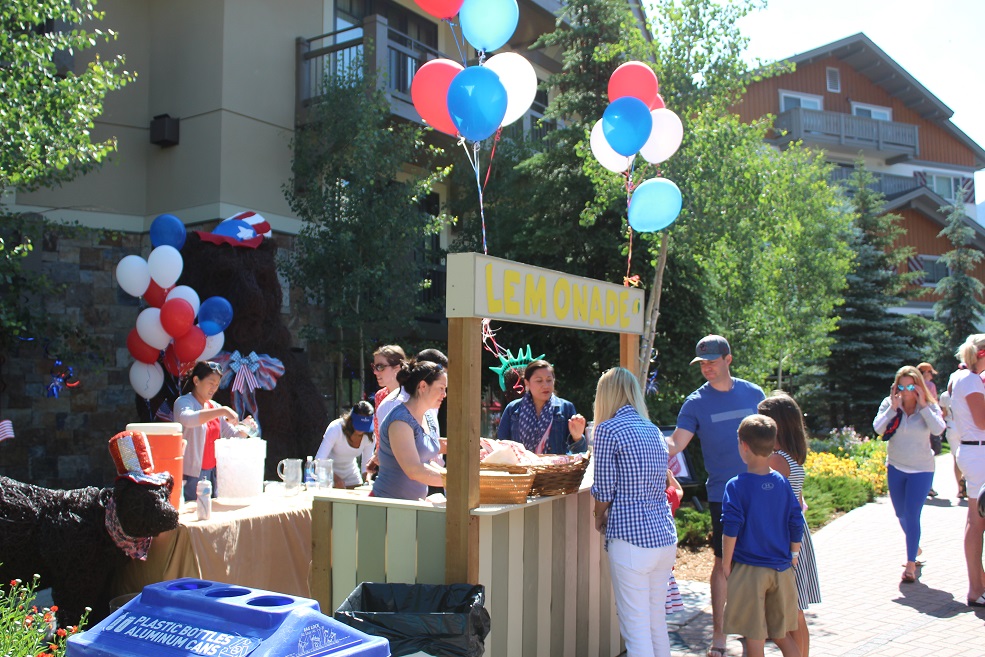 Lemonade stand benefits Salvation Army at Four Seasons Vail during July 4 parade