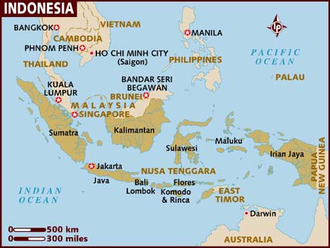 Lonely Planet Map of Indonesia