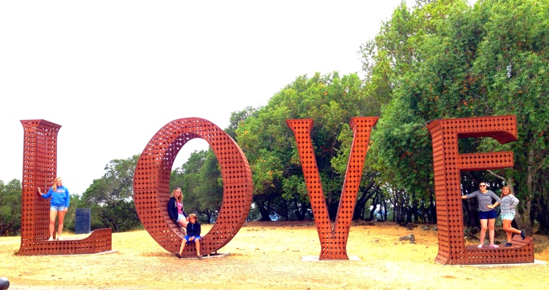 Love sculpture at Paradise Ridge