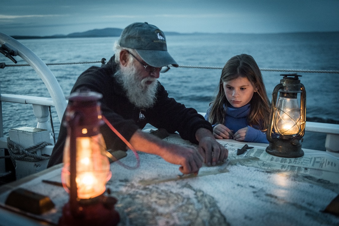 Learning maps on the Windjammer Isaac H. Evans in Maine