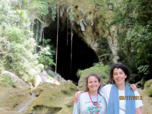 Mel and Sarah at Blue Cave in Belize