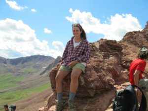 Mel at top of Maroon Pass