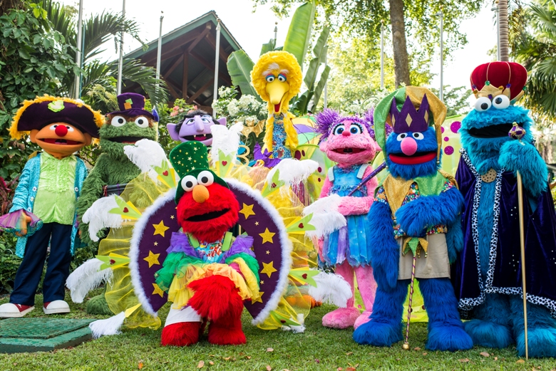 Sesame Street characters at Beaches