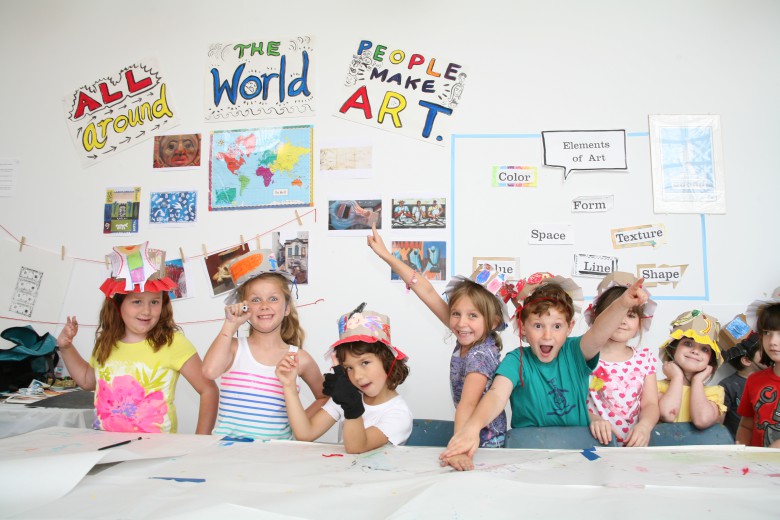 Kids gathered for an activity at New Orleans Museum of Art