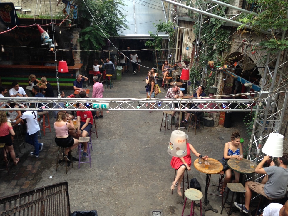 One of the many Ruins Bars in the old section of Budapest