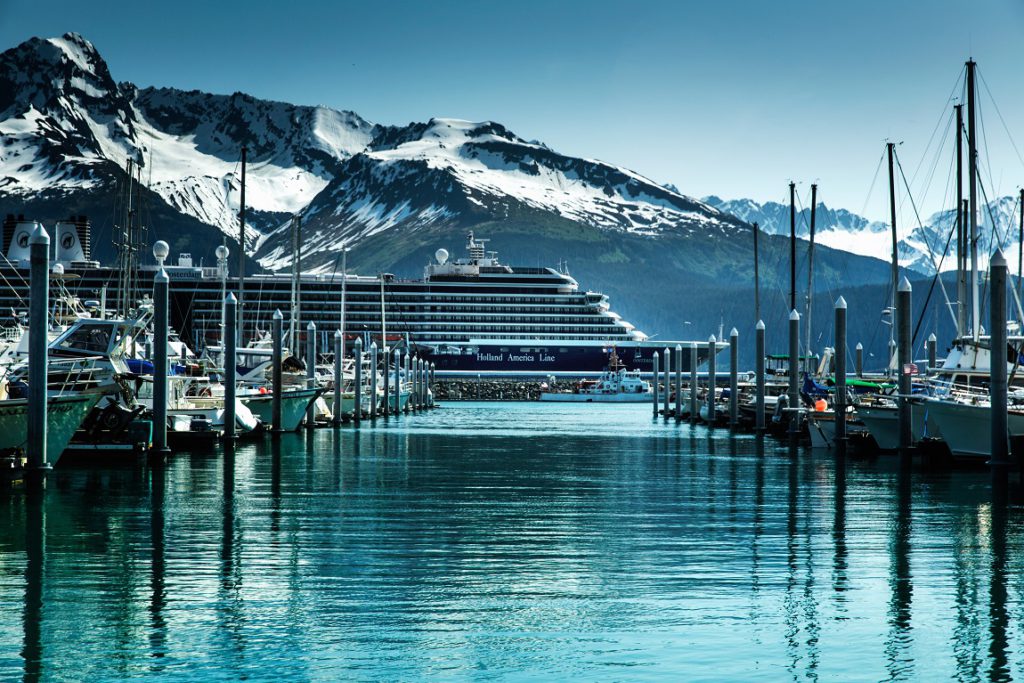 Holland America's Ooosterdam in Seward Alaska