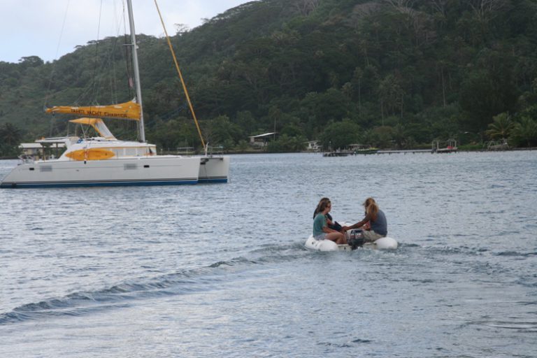 We are underway! Sails billowing! Big sea swells! Big sea sickness