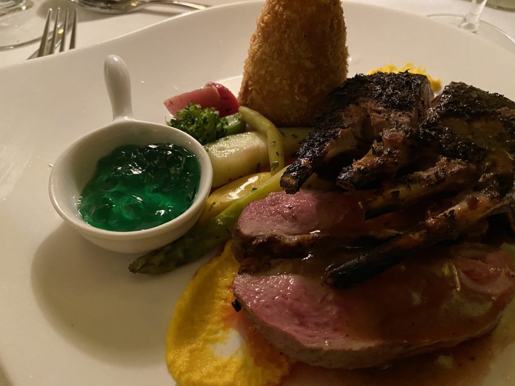 Duck and Lamb at the French Restaurant