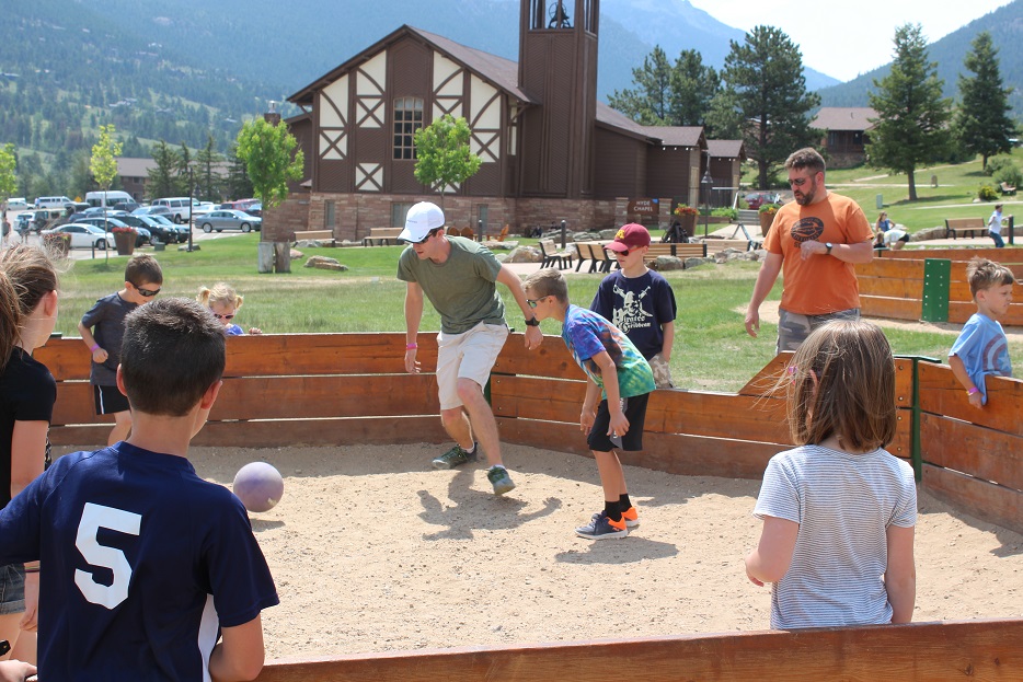 Playing GaGa Ball at YMCA of the Rockies in Estes Park CO