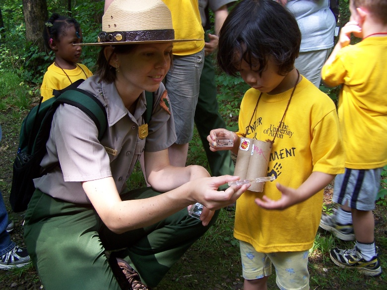 Ranger Wendy with girl and bugbox