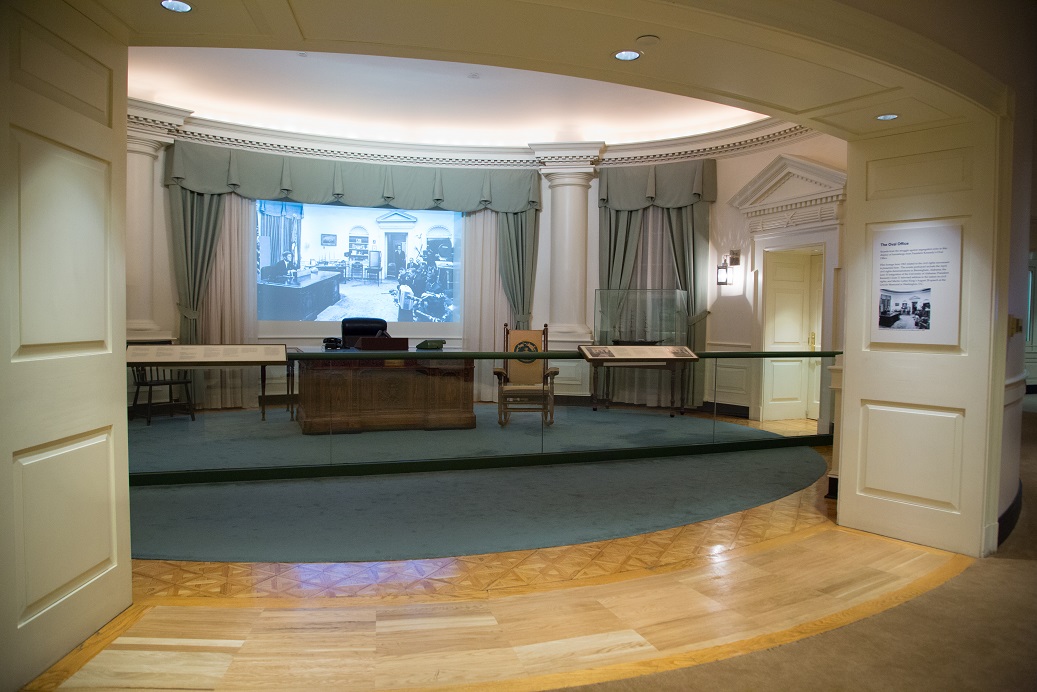 Replica of JFK’s Oval Office in the John F. Kennedy Presidential Library in Cambridge MA