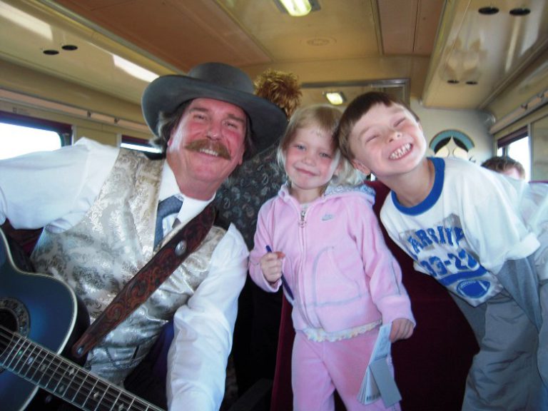 On the old-fashioned train to the Grand Canyon