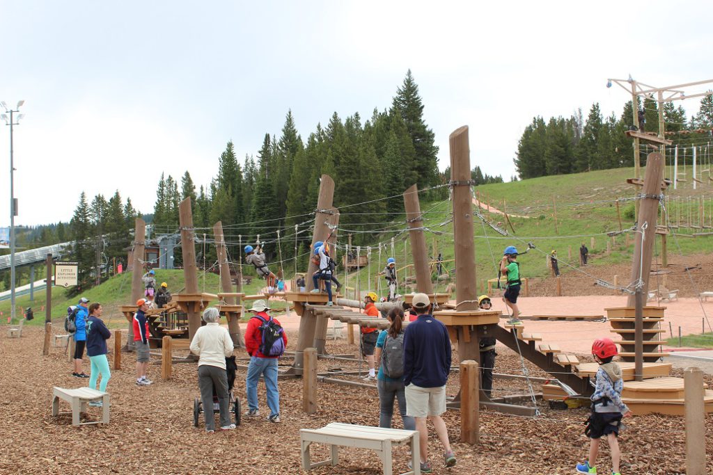 Smaller ropes course for smaller kids at Adventure Ridge