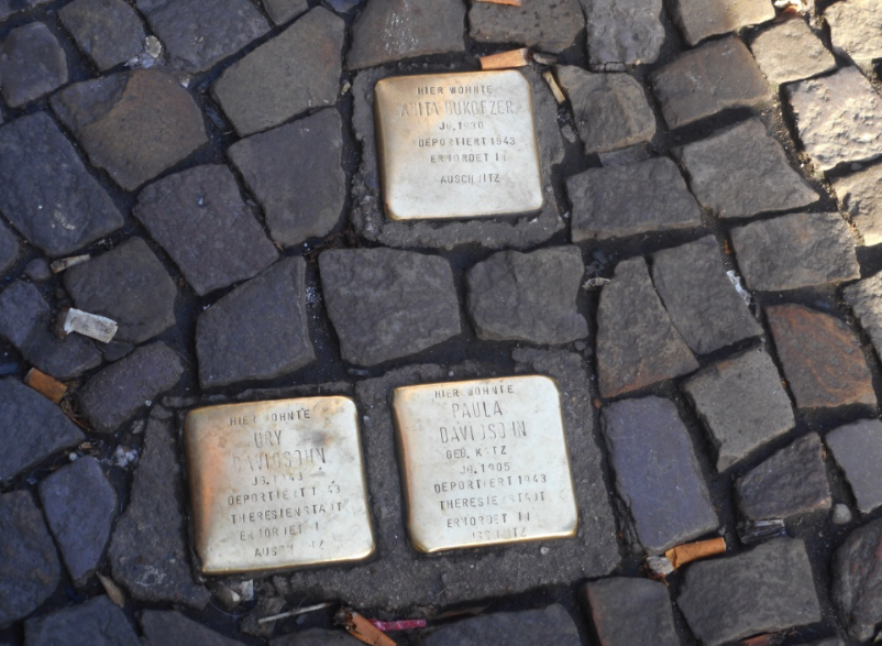 "Stumbling stones" commemorating Holocaust victims found in sidewalks throughout Berlin