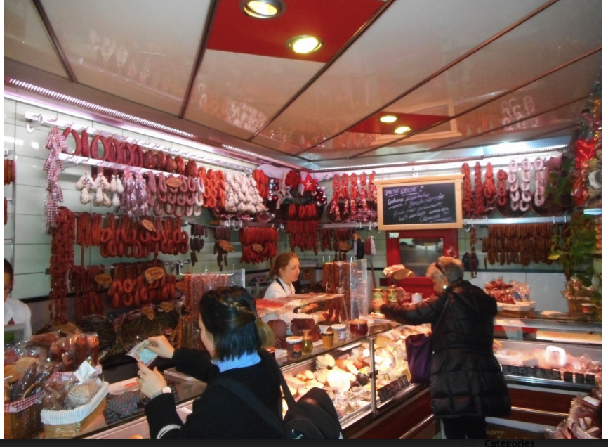 Buying Christmas sausages in Rothenberg