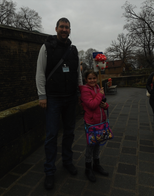 Our 7-foot tour guide Martin Ides in Nuremberg