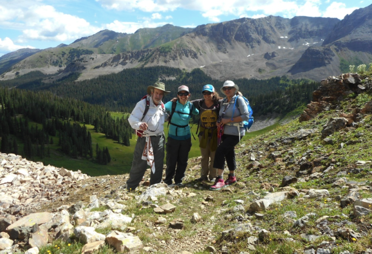 When your grown-up kids take you for a hike in the mountains