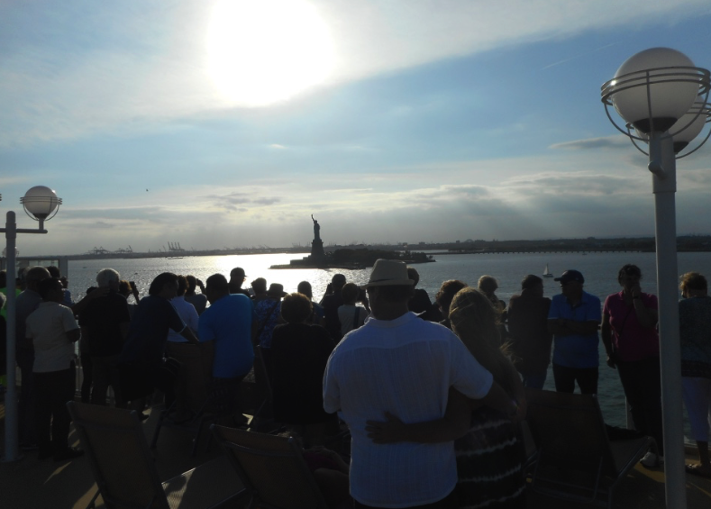 Passing the Statue of Liberty on the Norwegian Gem