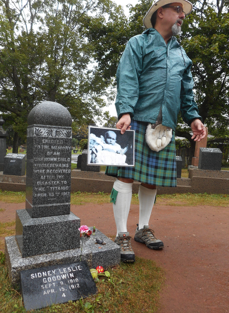 Guide David Cunningham explains story of unknown child from Titanic buried in Halifax cemetery