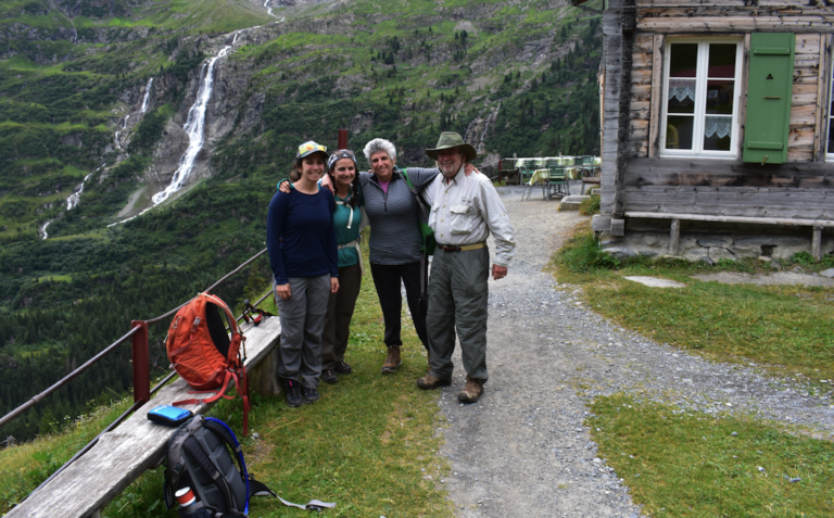 Adventure hiking in the Swiss Alps