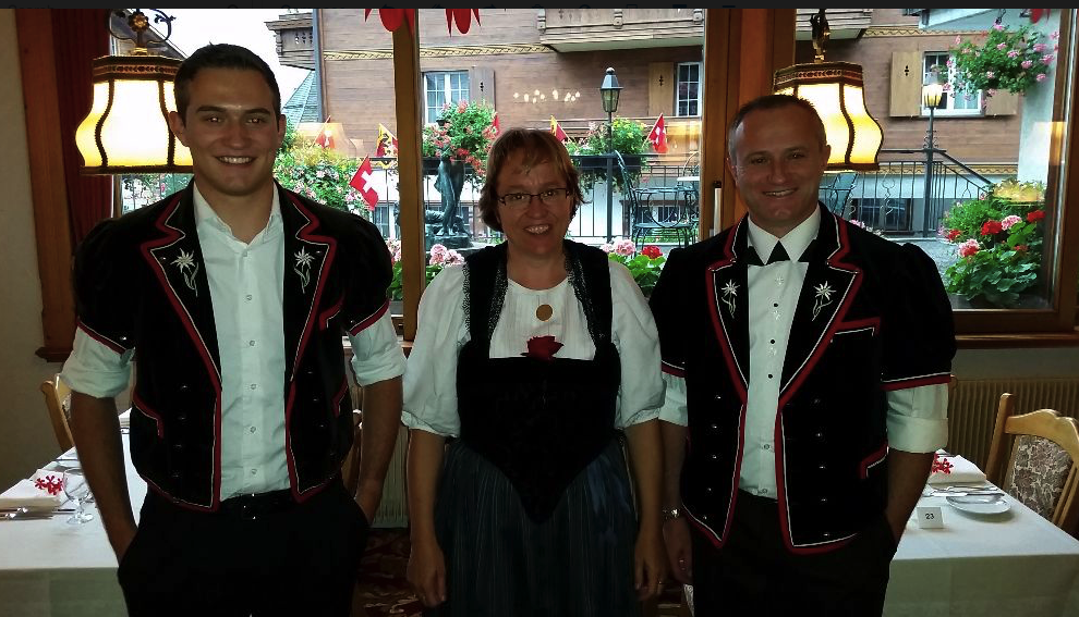 The hotel owners Lars, Gerhard and Gabriela Michel-Breitenstein