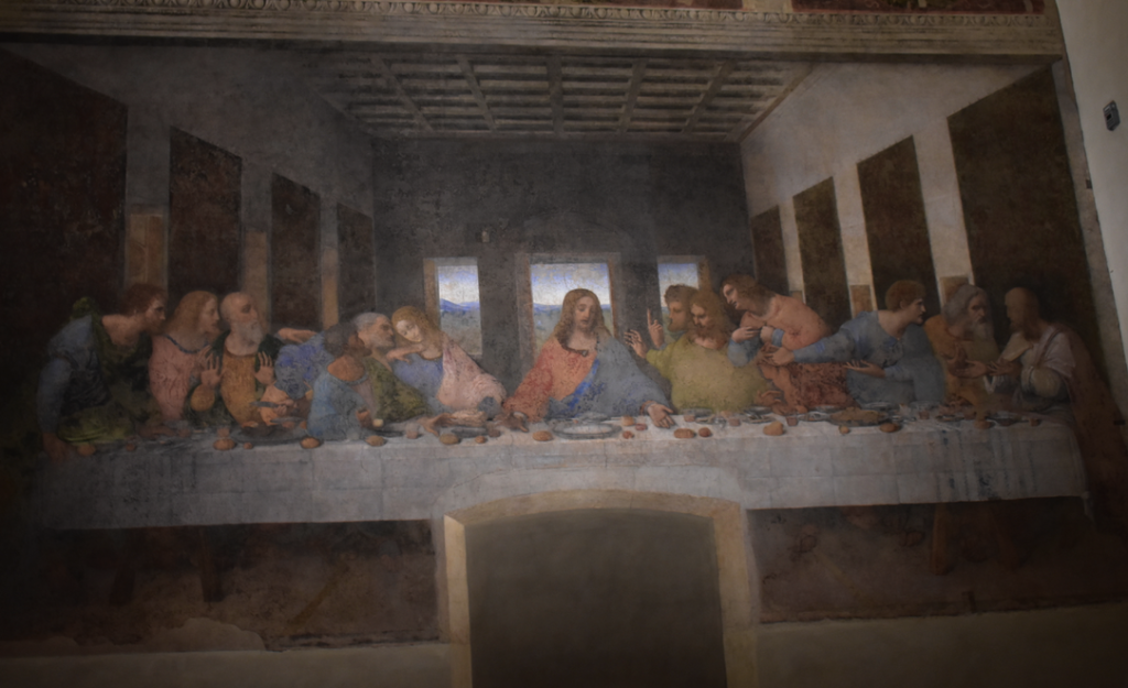 The original Last Supper by Leonardo da Vinci in Milan