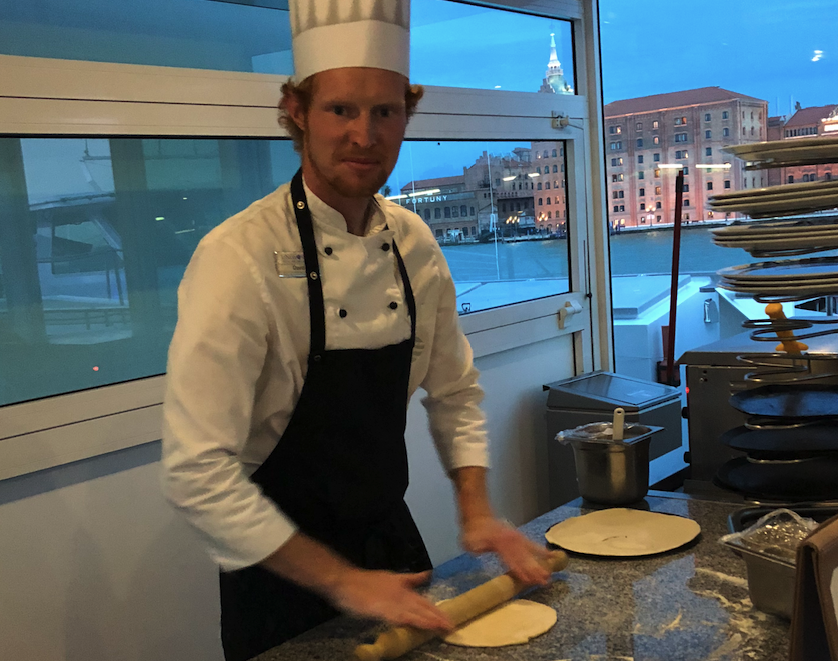 Pizza baker David Greenhalgh, from Manchester England