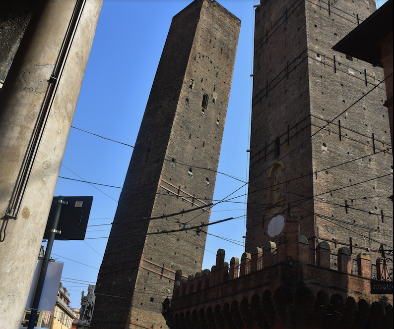 Bologna has several towers that lean - but are not as famous as the one in Pisa