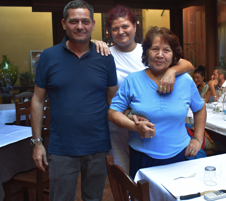 The family that has owned Trattoria Pizzeria Belle Arti since 1998, We ate a delicious lunch here