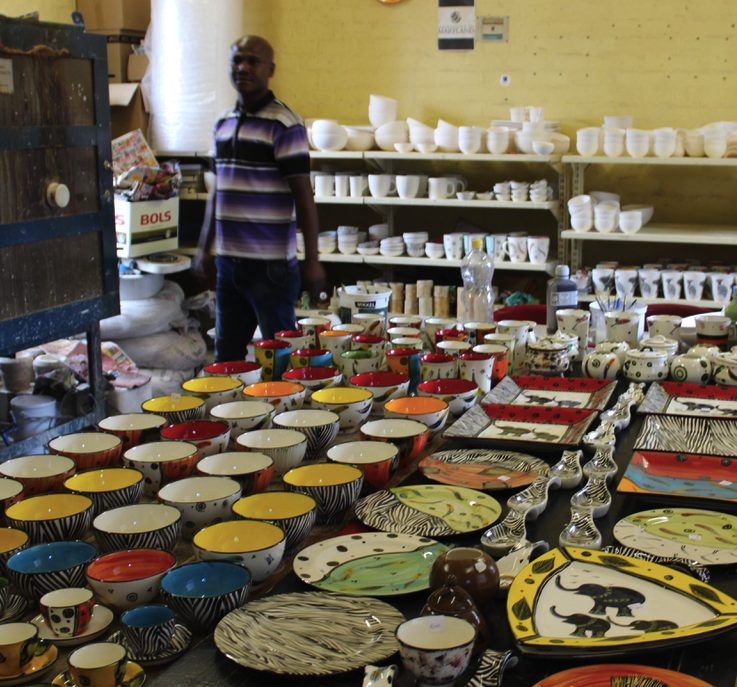 Ceramics being made in Langda Township