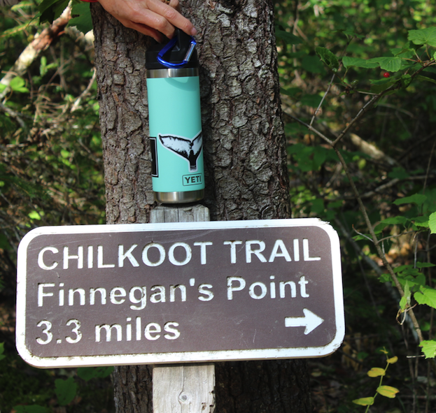 Hiking a portion of the Chilkoot Trail near Skagway, famous for the Yukon Gold Rush