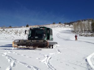 Snow Cat backcountry skiing at C Lazy U