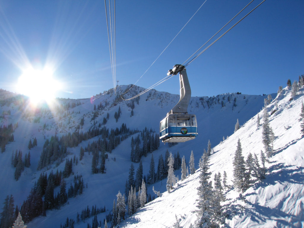 The Tram at Snowbird on a clear day