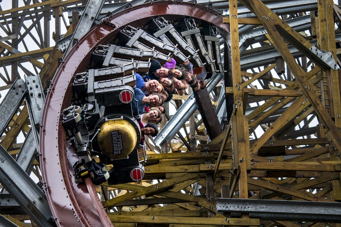 Steel Vengeance at Cedar Point in Sandusky, Ohio, is the world’s first “hyper-hybrid” roller coaster