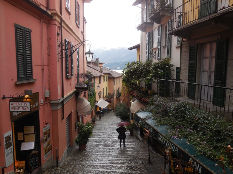 Street scene in Bellagio on Lake Como