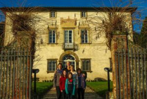 The Gatch family at their Christmas villa in Lucca Italy