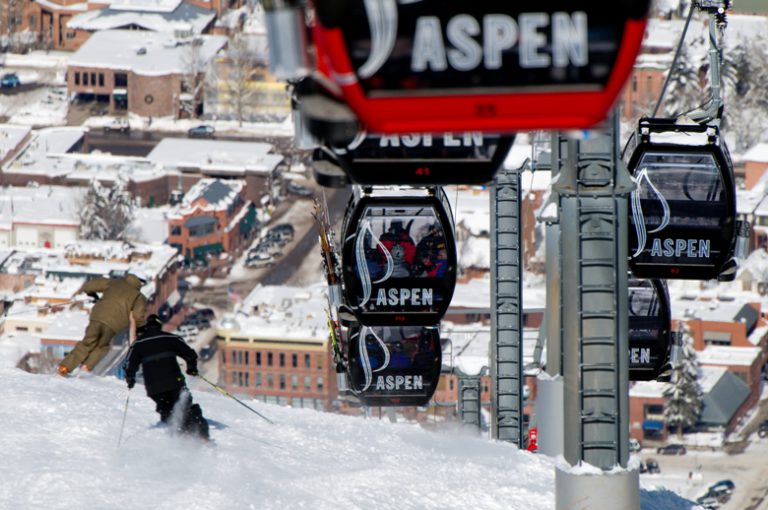 The Silver Queen Gondola on Aspen Mountain