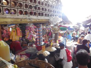 The busy local market in Granada Nicaragua
