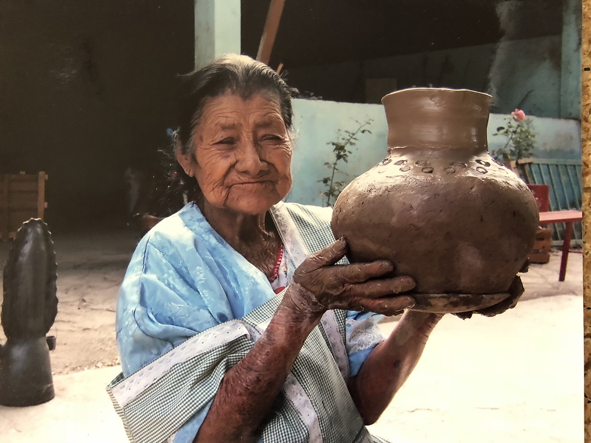 The elderly artist in Mexico who made the priceless vase for us in 2008