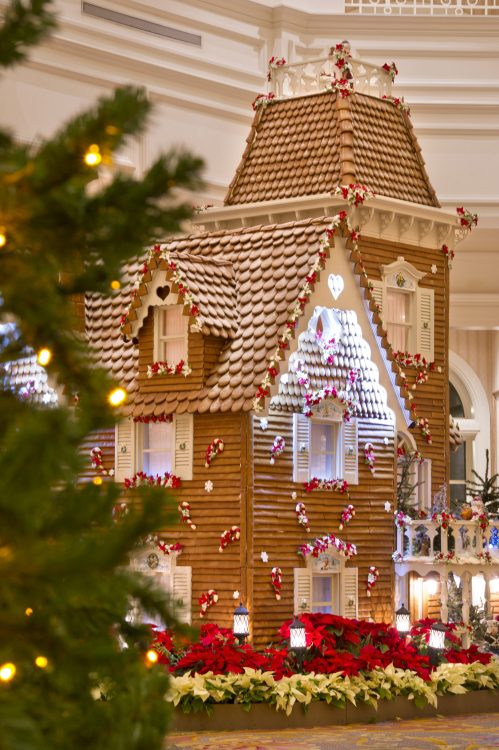 The life-sized holiday gingerbread house at the Grand Floridian Resort & Spa, Walt Disney World
