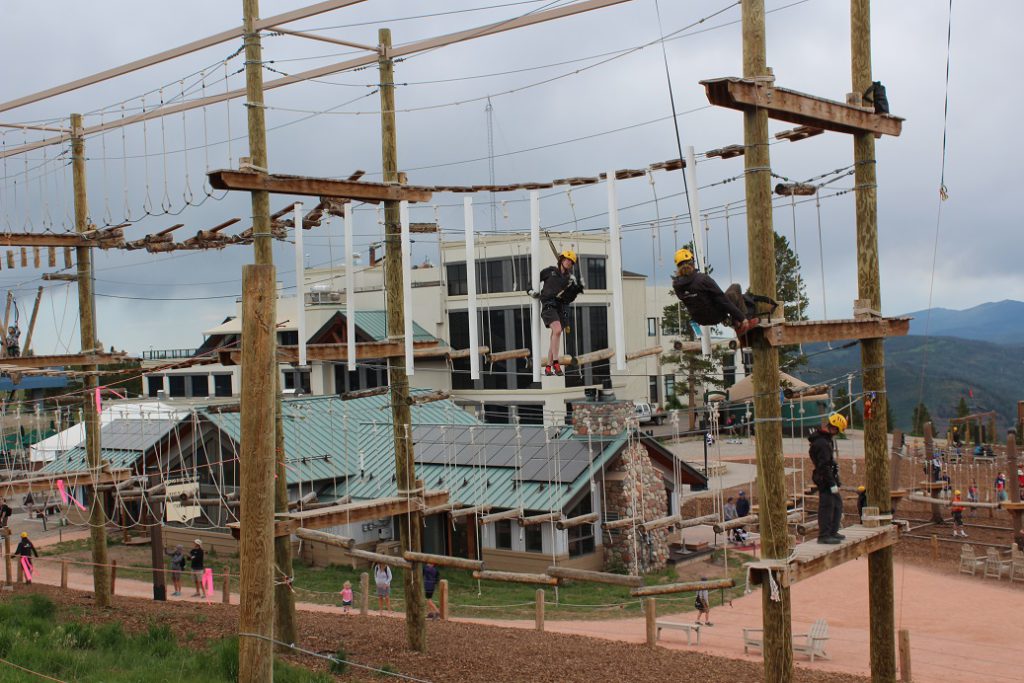 The ropes course at Adventure Ridge atop Vail Mountain