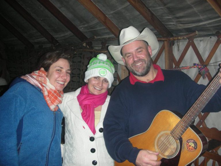 A foot of fresh snow — and dinner in a yurt