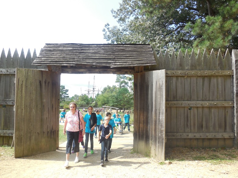 Through the fort gates at Jamestown