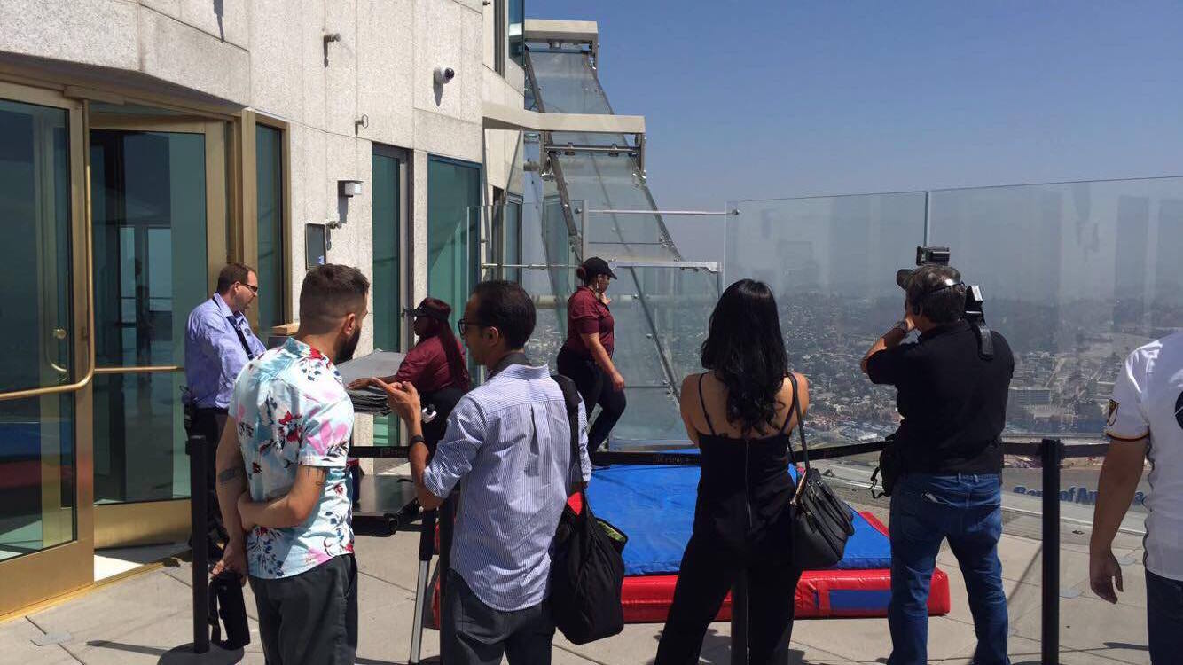 Viewing Reactions at the end of the Skyslide